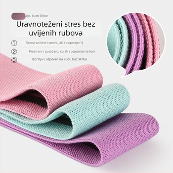 Dazzling latex traka otpora s prstenom za kukove za jačanje gluteusa, čučnjeve i jogu – protuklizna