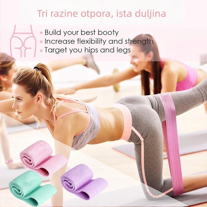 Elastična traka za čučanj i jogu s hip prstenom za treniranje gluteusa