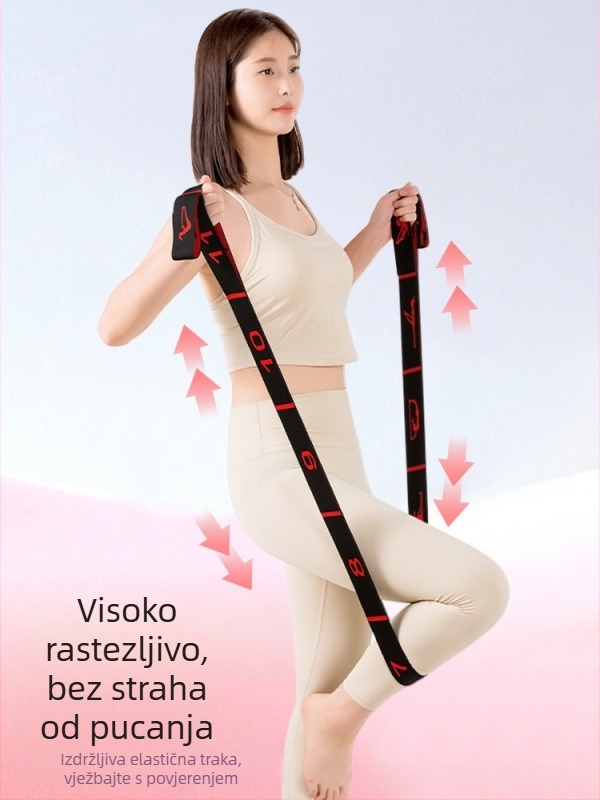 Yoga višefazni elastični trak za istezanje za djecu – korekcija držanja pri latino plesu, otporni trak s 8 razina otpora