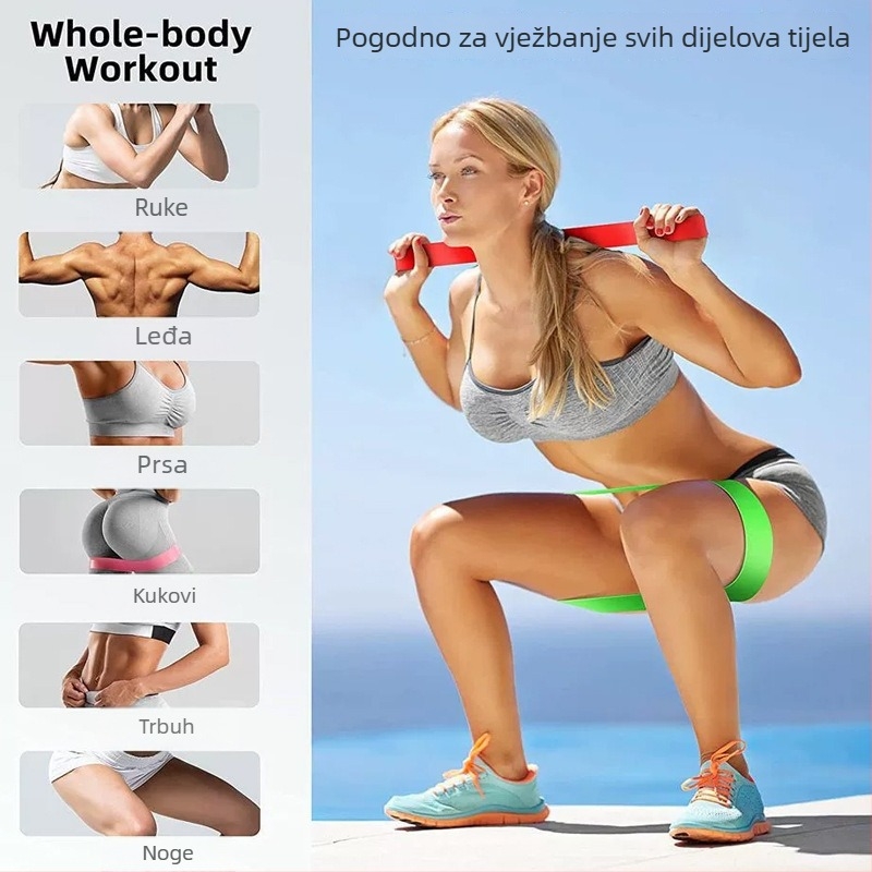 Traka otpora za jogu – oblikovanje tijela i trening snage, pomoć pri čučnju i podizanju stražnjice