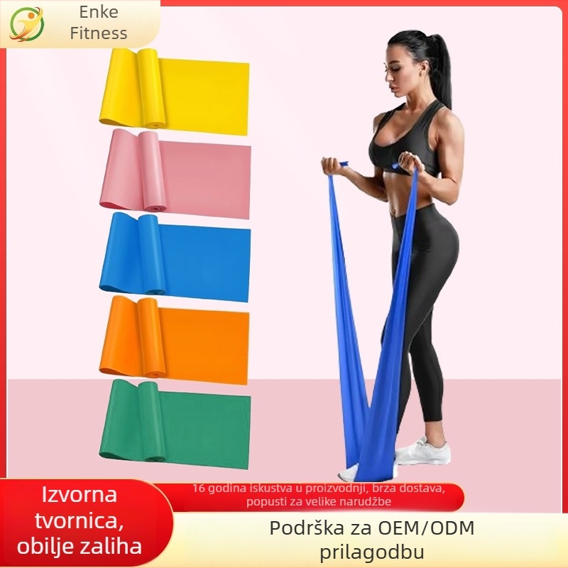 Ekološki latex fitness elastična traka – višenamjenska traka za jogu i istezanje, s mogućnostima prilagođavanja specifikacija