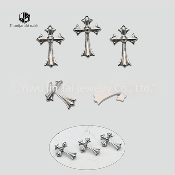 Naušnice od titanijeve legure F136 s graviranim tekstom – unisex, vintage stil, serija Princess