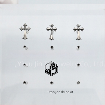 Naušnice od titanijeve legure F136 s graviranim tekstom – unisex, vintage stil, serija Princess