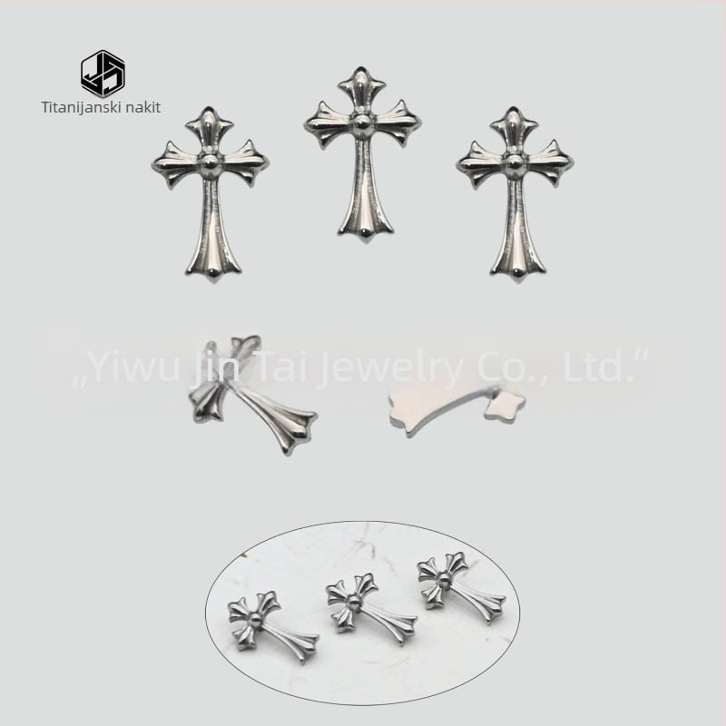 Naušnice od titanijeve legure F136 s graviranim tekstom – unisex, vintage stil, serija Princess