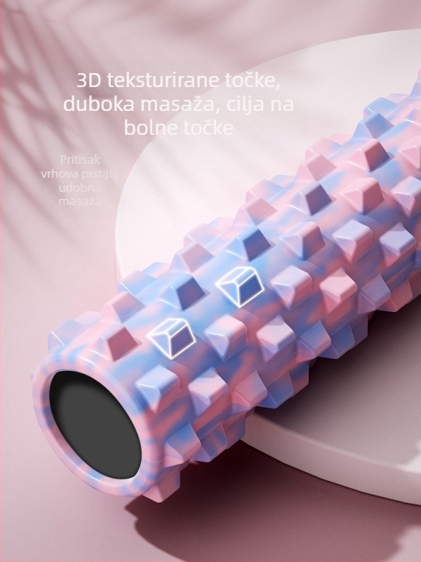Čvrsti pjenasti valjak za masažu mišića – opuštanje i oblikovanje noge, oprema za jogu; Materijal: Silk flower; Brand: Other
