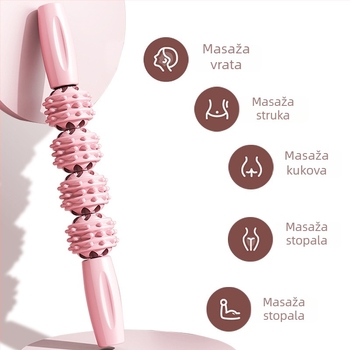 PP materijal, 4 kotača, masažni valjak od pjene za masažu mišića nogu, masažni štapić, EVA duboka relaksacija fascije