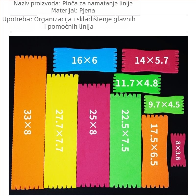 Pjenasta ploča za navijanje ribarske linije — Marka mufei; Materijal: pjena; Tip: ploča za glavnu liniju i podliniju