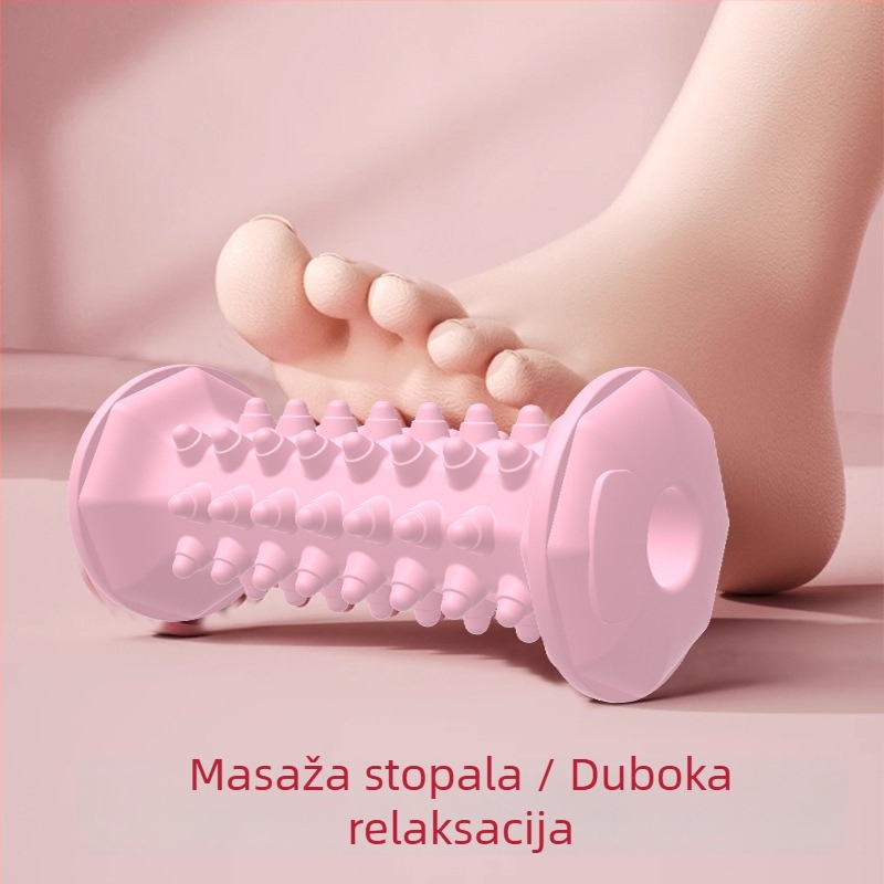 Valjak za masažu stopala i joga valjak – masaža za zdravlje mišića, relaksacija, ružičasta