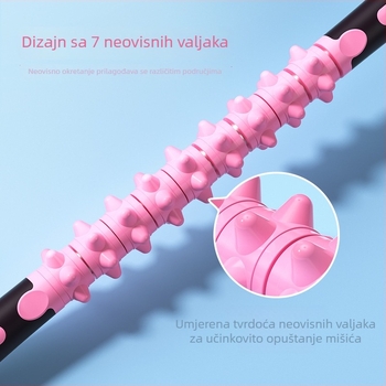 Masazna štapić za mišiće listova, vrat i leđa, meridijski fitness štap, fascia roller za jogu i opuštanje