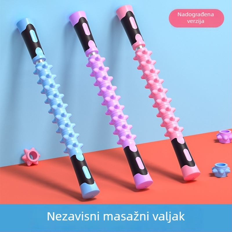 Masazna štapić za mišiće listova, vrat i leđa, meridijski fitness štap, fascia roller za jogu i opuštanje