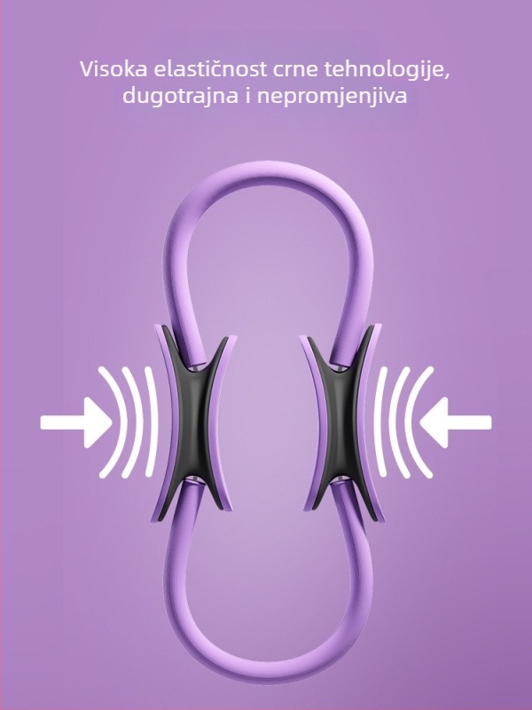 Pilates prsten s polumjesečnom ručkom, staklena vlakna+PP, visoka elastičnost