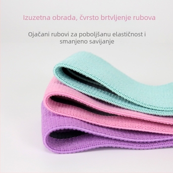 Elastična traka za čučnjeve s jog prstenom i kuknim prstenom, unutarnji trening, pamuk