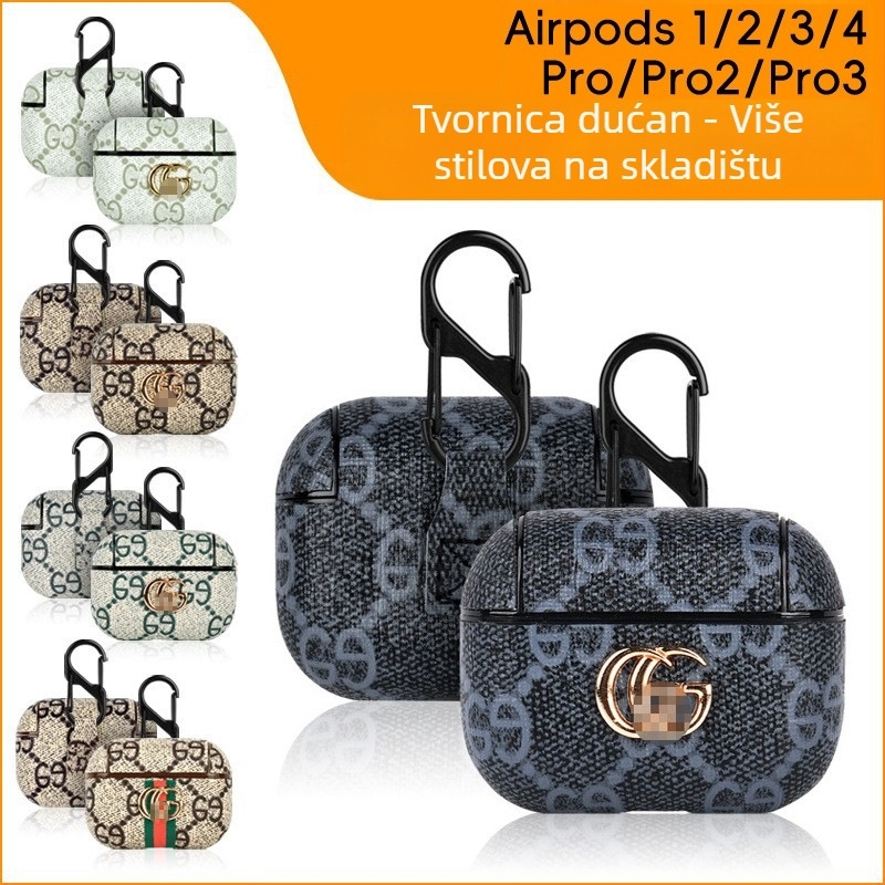 Zaštitna futrola za Apple AirPods, umjetna koža, tvrdi kućište, reljefni uzorak, cartoon dizajn, kompatibilno s Apple