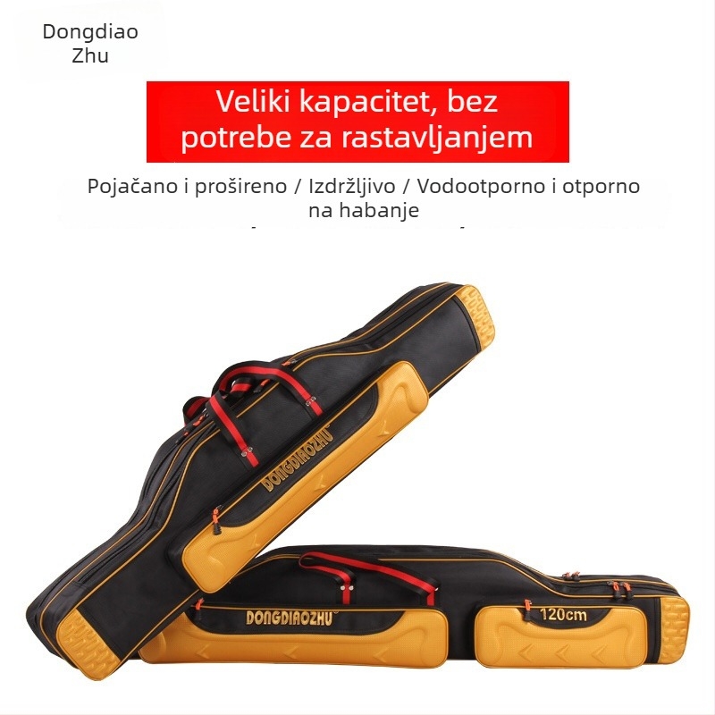 Torba za morski ribolov – dvostruki sloj, vodootporna najlonska tkanina, velika kapaciteta, za mamce, najlon, štap i kolut