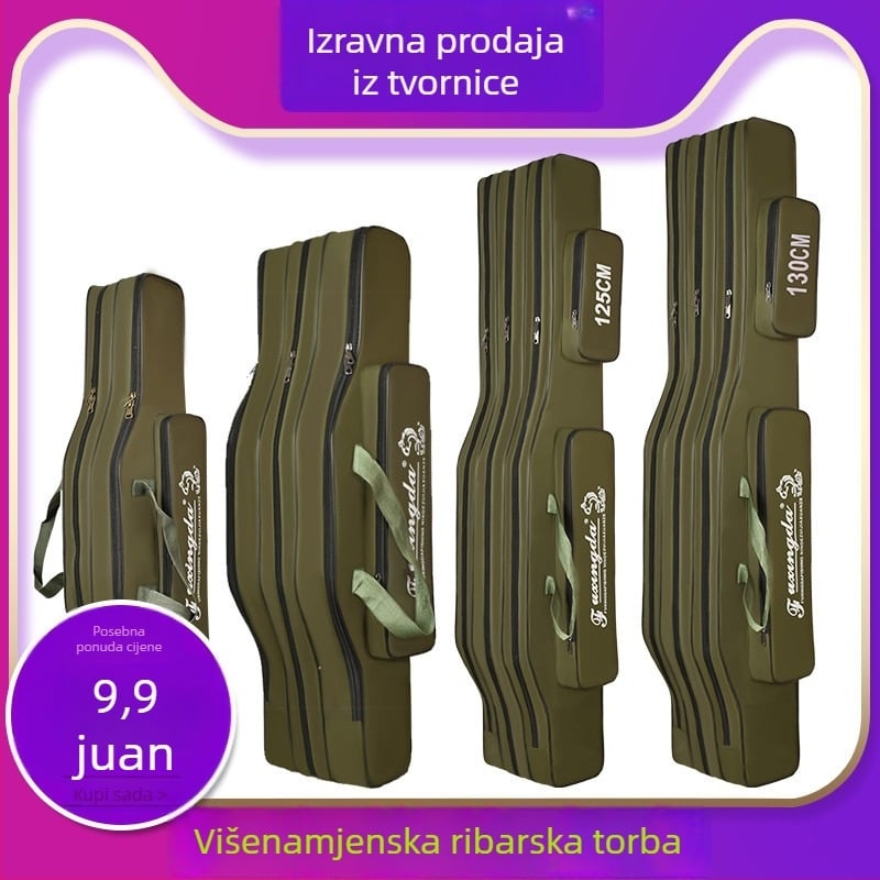 Torba za ribarski štap, velika kapaciteta, lagana, nije vodootporna