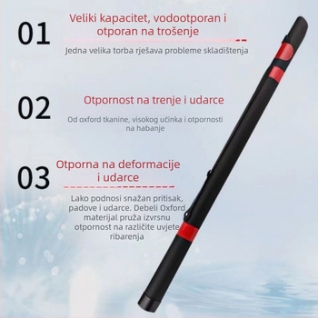 Torba za morske štapove i mamce, dvostruko čvrsto PVC kućište