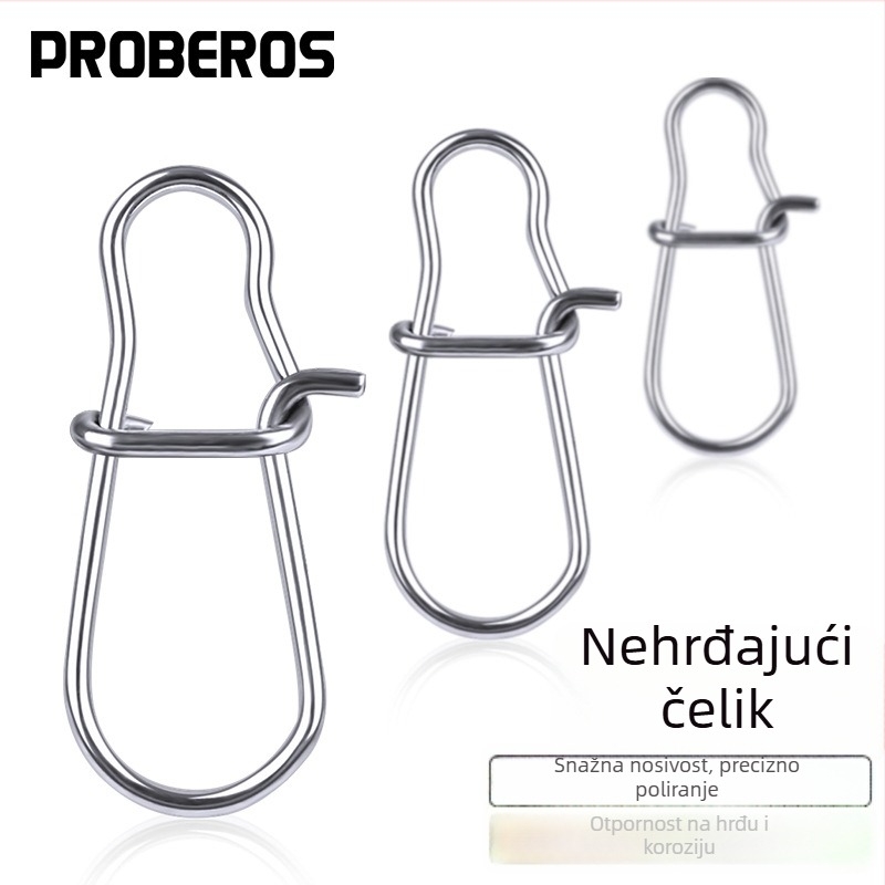 Proberos brzi ribolovni spojnik s ojačanim nehrđajućim pinovima za mamce, 100 komada