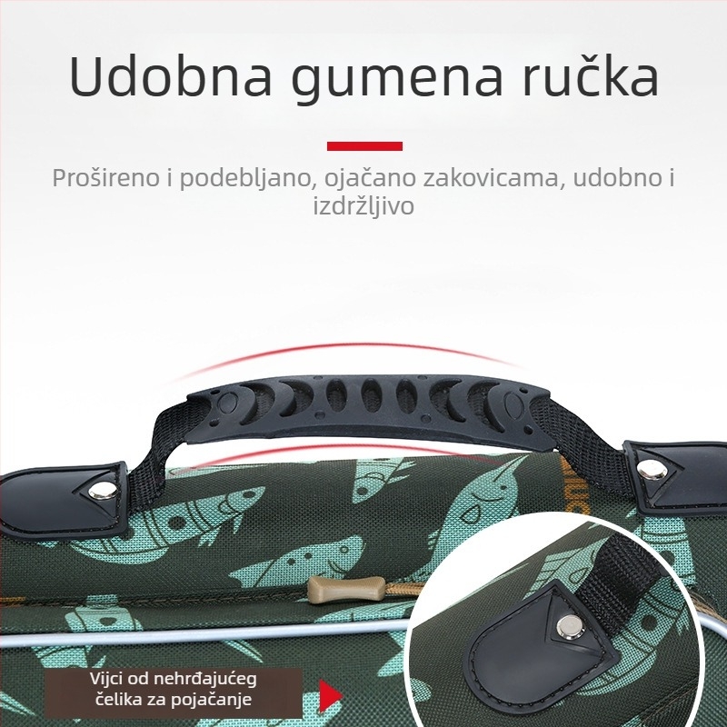 Kamuflažna Oxford torba za ribolov, vodootporna, za štapove i opremu