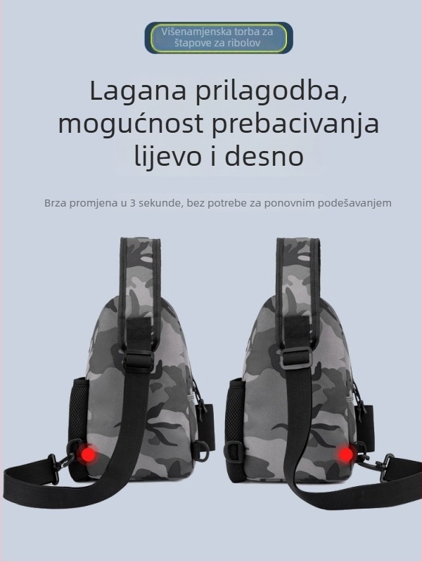 PVC vodootporna torba za ribolov s držačem za štap i mamac – preko ramena, višenamjenska vanjska ribolovna oprema