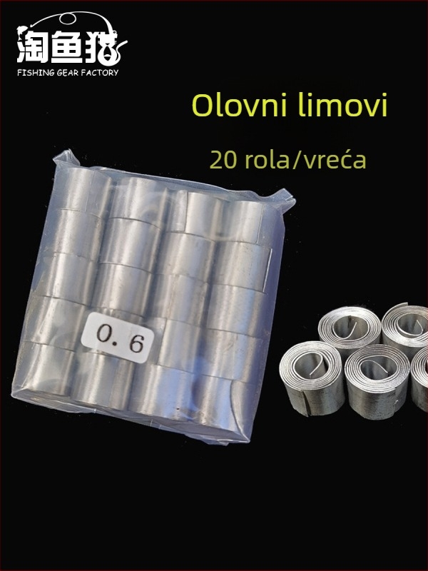 Olovni trakovi za ribolovne dodatke, 20 rolni