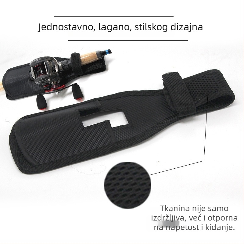 Torba za morski ribolov s džepom za štap, crossbody dizajn, Oxford platno, nije vodootporna, prilagodljiv logotip