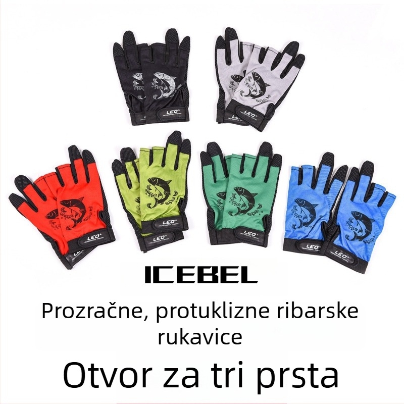 ICEBEL rukavice za ribolov s tri prsta, protuklizne, brzo sušeće, od najlona