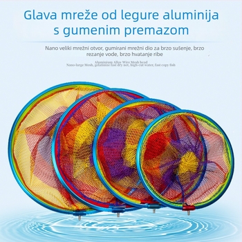 Glava mreže za lov ribe od aluminijske legure s premazom ljepila protiv zapinjanja, oprema za vanjski ribolov