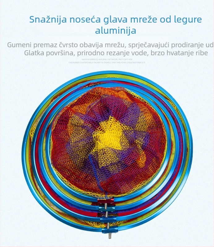 Glava mreže za lov ribe od aluminijske legure s premazom ljepila protiv zapinjanja, oprema za vanjski ribolov