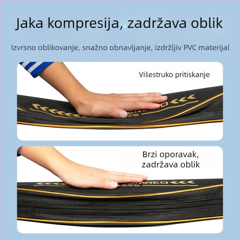 Torba za štapove za ribolov s čvrstim kućištem, ultralagana, vodootporna, otporna na padove, višestruka namjena, s ugrađenim kotačićem i naramenicom