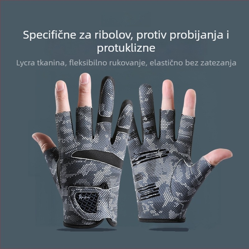 Rukavice za ribolov sa tri izložena prsta, novi stil, protivklizne, otporne na habanje, UV zaštita za vanjsku upotrebu