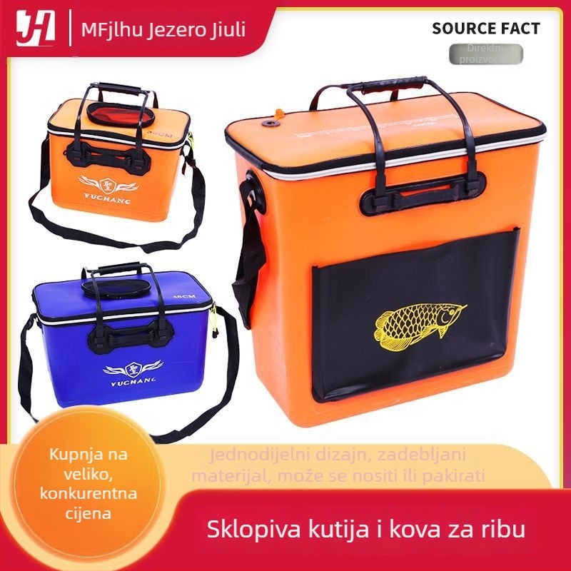 Sklopiva košara za žive ribe s ojačanim zaštitnim stijenkama, integrirana kutija i torba za ribe, EVA materijal