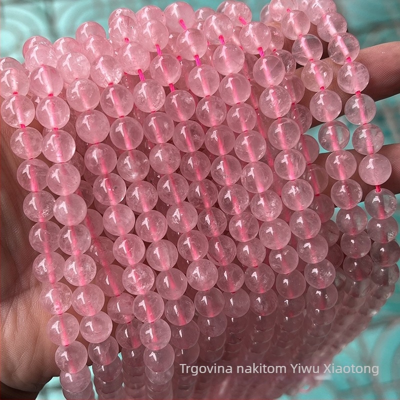 Ružičaste kristalne okrugle perle – labave perle za DIY nakit