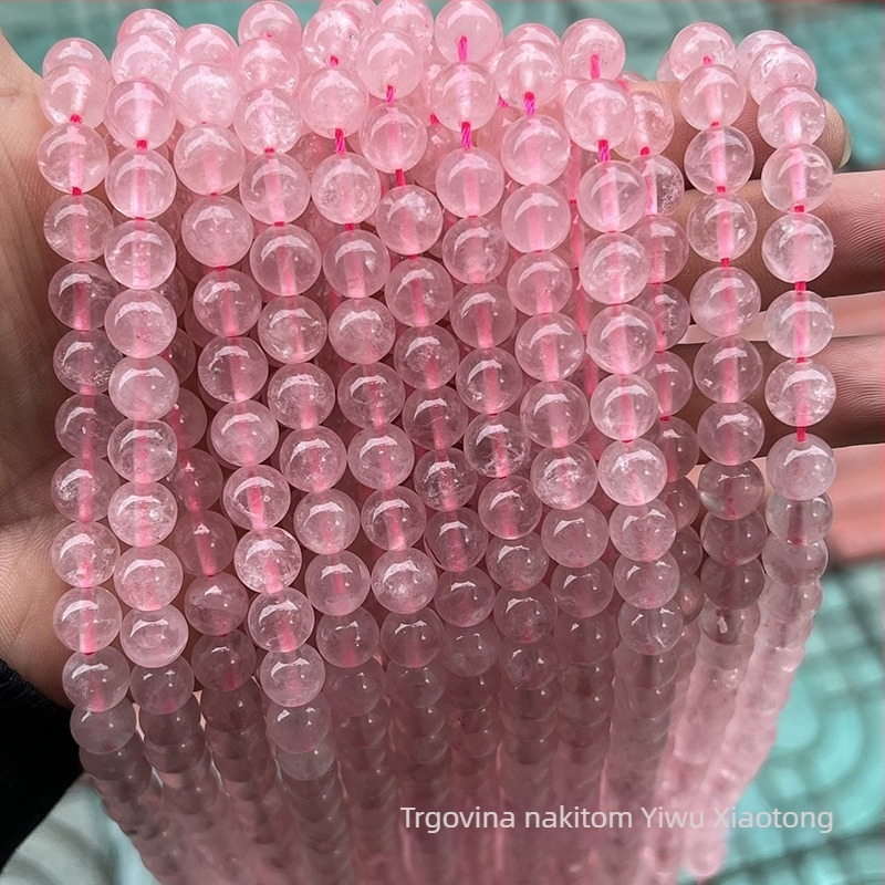 Ružičaste kristalne okrugle perle – labave perle za DIY nakit