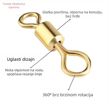 Metalni prsten- spojnik u obliku osmerokuta za ribolovnu opremu; Značka: Drugo; Privatna etiketa: Ne