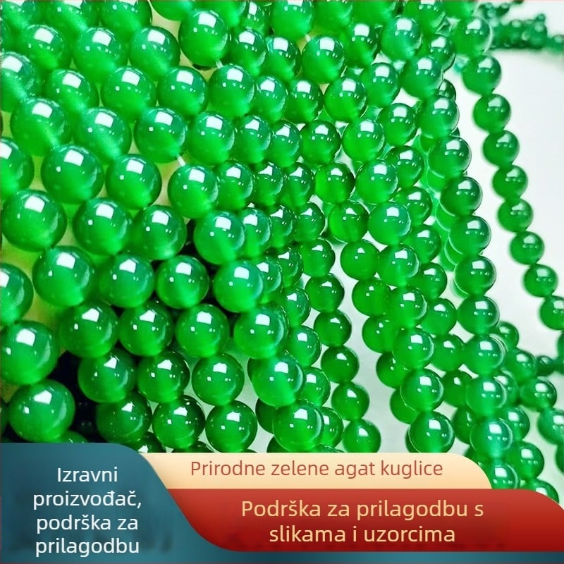 Agat kuglice, prirodno obrađene, 7A, okruglog oblika, za DIY nakit, porijeklo Huizhou