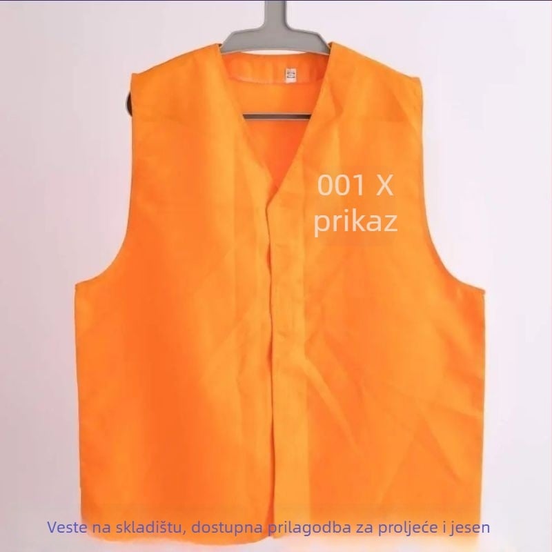 Halloween rekvizit: odrasla zatvorska uniforma — identifikacijske uniforme, vestu i kombinezon, opušten kroj, okrugli izrez, jednostruko kopčanje, 100% poliester