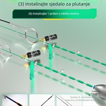 Set plutova za ribolov s materijalom od svilenog cvijeta, automatsko traženje dna, noćno svjetlo, dnevno/noćna upotreba, model F99J6M88S5MSM8