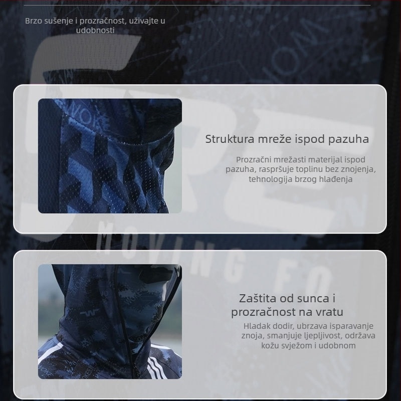 Ribolovna odjeća za ljeto: prozračna, vodootporna, UV zaščita, poliester, unisex