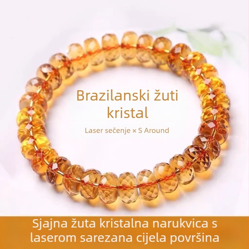 Slobodne perle – citrin, faceted disk perle, skulptura, uzor Nobleman, stil svježe i slatko
