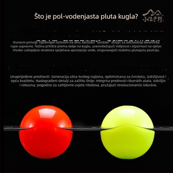 Plovak za ribolov na stijeni, najlon konstrukcija, plovci i bóje