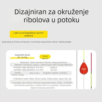 Vertikalna pluta za rijeku s čeličnom nogom – visoka osjetljivost za brze struje
