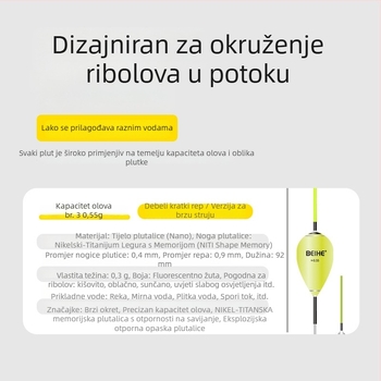 Vertikalna pluta za rijeku s čeličnom nogom – visoka osjetljivost za brze struje