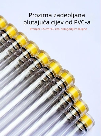 Debljina prozirna PC plutajuća cijev, jedinstvena plutajuća cijev s spremnikom za pohranu, promjer 1,5 cm i 1,9 cm