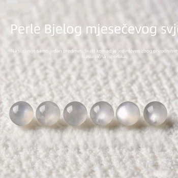 Kristalne perle za DIY nakit – labave kuglice, kružnog oblika, polirane, modern stil