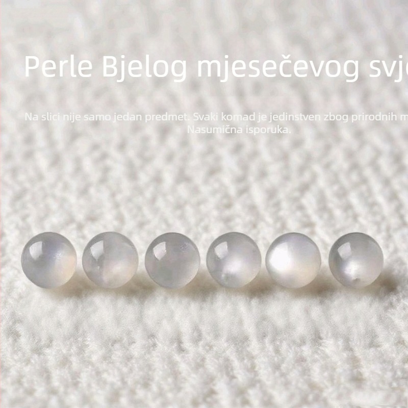 Kristalne perle za DIY nakit – labave kuglice, kružnog oblika, polirane, modern stil