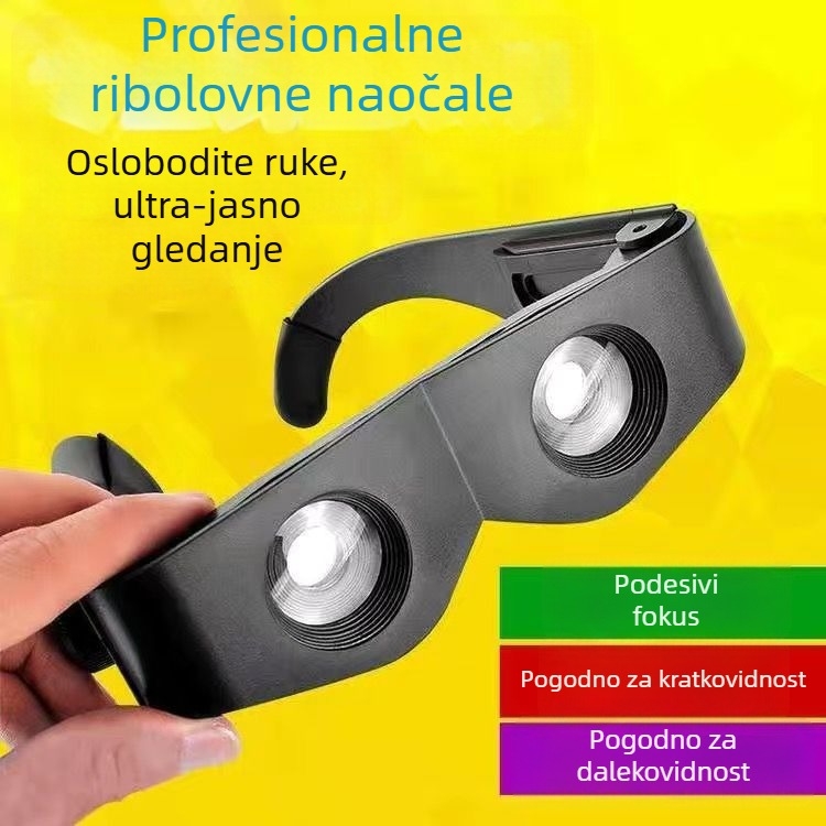 Teleskop za ribolov s noćnim vidom, 6× povećanje, naslonske polarizirane naočale za presbiopiju i kratkovidnost
