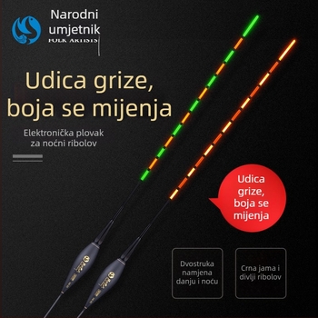 Elektronički plovak za ribolov sa promjenom boje i svjetlom, senzor gravitacije, dnevna i noćna upotreba, nano materijal
