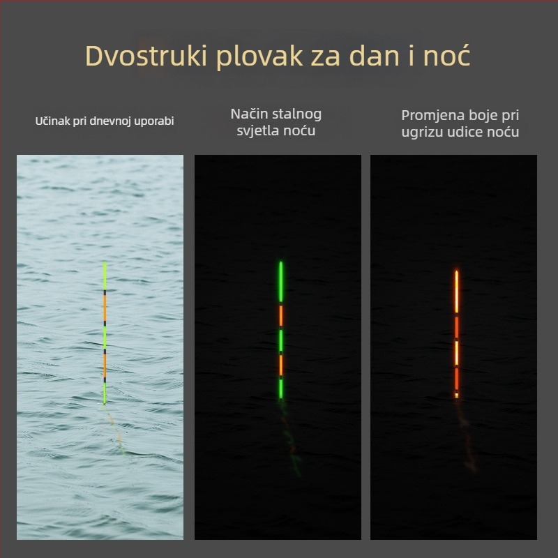 Elektronički plovak za ribolov sa promjenom boje i svjetlom, senzor gravitacije, dnevna i noćna upotreba, nano materijal