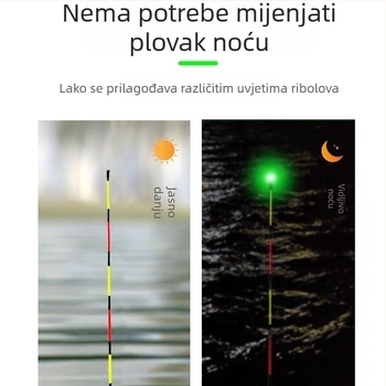 Noćni plovak za ribolov s indikatorom ugriza i mijenjajućom bojom stražnjeg svjetla, LED visoke svjetline