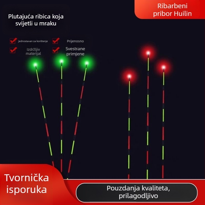 Noćni plovak za ribolov s indikatorom ugriza i mijenjajućom bojom stražnjeg svjetla, LED visoke svjetline